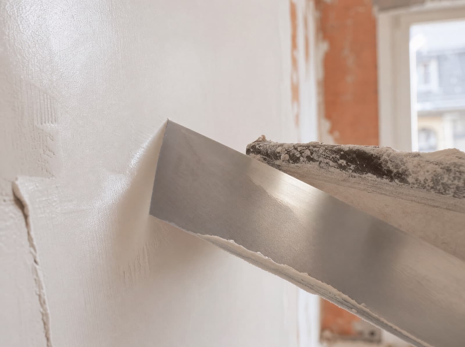 Spachtelarbeiten auf Trockenbauwand